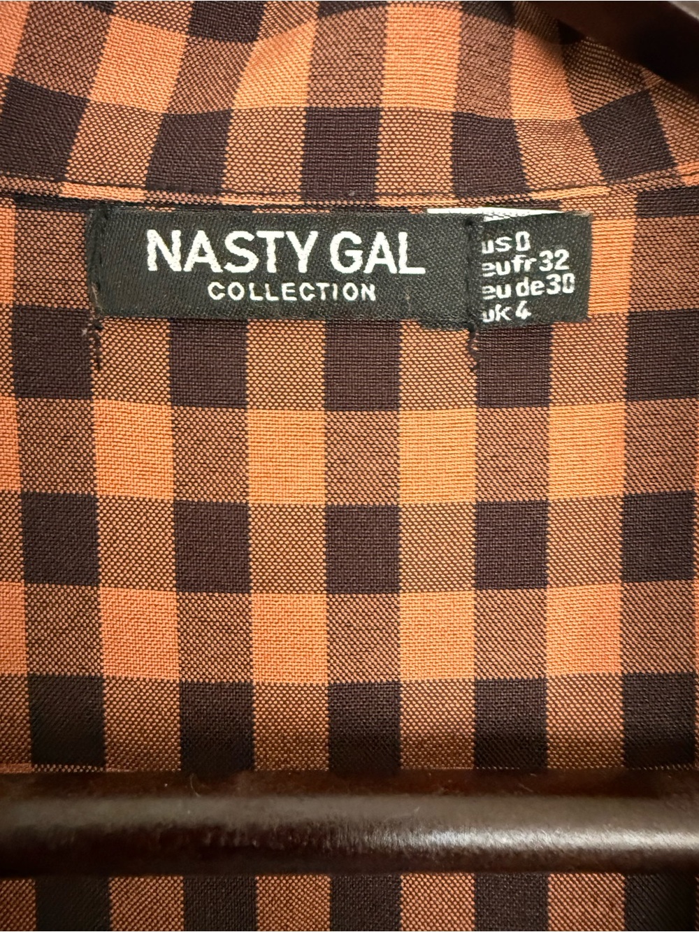 Nasty‎ Gal Salmon/Black Gingham Tailored Jumpsuit | Belted | Wider Leg  | US 0 - Picture 4 of 12